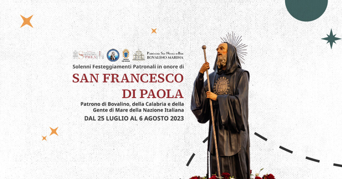 PROGRAMMA RELIGIOSO – FESTA DI SAN FRANCESCO DI PAOLA 2023