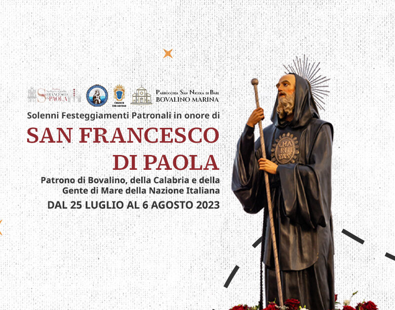 PROGRAMMA RELIGIOSO – FESTA DI SAN FRANCESCO DI PAOLA 2023